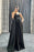 Spaghetti-Strap Sleeveless Long V-Neck Evening Dress with Beads