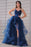 Spaghetti-Straps Prom Dress Split with Ruffles