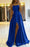 Spaghetti-Straps Prom Dress with Slit