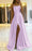 Spaghetti-Straps Prom Dress with Slit