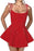 Spaghetti Straps Satin Mini Party Dress Jacquard Homecoming Dress Sleeveless - Prom Dresses