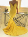 Spaghetti Straps Sweep/Brush Train With Ruffles Satin Dresses - Prom Dresses