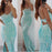 Spaghetti-Straps V-Neck Long Sequined Mermaid Prom Dress with Split