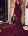 Spandex V-Neck Sleeveless Sweep/Brush Train With Ruffles Dresses - Prom Dresses