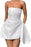 Sparkle Strapless Mini Party Dress Backless Satin Jacquard Homecoming Dress - Prom Dresses