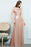 Bridelily Shiny Sequined Scoop Sleeveless Champagne Bridesmaid Dress Online