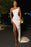 Strapless Long Prom Dress Evening Party Gowns with Split