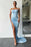 Strapless Long Prom Dress Split Evening Party Gowns