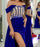 Strapless Sleeveless Prom Dress with Rhinestone and Long Side Slit Trail