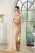 Stunning Mermaid Scoop Neck Sleeveless Side Slit Beadings Prom Dresses with Cape - Prom Dresses
