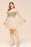 Stunning Strapless Chiffon Short Homecoming Dress Gold Appliques Mini Party Wear Dress For Girls - Nude Pink / US 2 - Prom Dresses