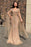 Stunning V-Neck Long Sleeve Tulle Mermaid Prom Gown Embellished with Beadwork