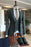 Elijah Stylish Dark Green Peaked Lapel Three Pieces Men Suits For Business