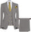 Boyd Bespoke Gray Three Pieces Single Breasted Business Men Suits