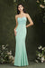 Sweetheart Mermaid Evening Dress Crew Neck Lace Appliques Trumpet Bridesmaid Dress Sleeveless - Mint / US 2 - Prom Dresses