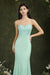 Sweetheart Mermaid Evening Dress Crew Neck Lace Appliques Trumpet Bridesmaid Dress Sleeveless - Prom Dresses