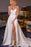 Sweetheart Prom Dress Spaghetti-Straps White Front Split Mermaid