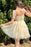 Sweetheart Short Floral Party Dress Backless Homecoming Dress - Prom Dresses