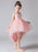 Flower Girl Dresses Jewel Neck Tulle Sleeveless Princess High Low Knee Length Embroidered Kids Social Party Dresses