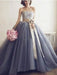 Tulle Sweetheart Sleeveless Sweep/Brush Train With Applique Dresses - Prom Dresses