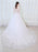 V-Neck 3/4 Sleeves Lace Ball Gown Wedding Dresses - wedding dresses