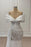 V-Neck Off-the-Shoulder Beaded Lace Side Split Wedding Dress