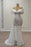 V-Neck Off-the-Shoulder Beaded Lace Side Split Wedding Dress