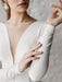 White A-line Wedding Dresses Floor-Length Long Sleeves Tiered V-Neck Natural Waist Floor Length Bridal Gowns