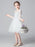 White Flower Girl Dresses Jewel Neck 3/4 Length Sleeves Cut Out Formal Kids Pageant Dresses