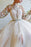 White High Collar Mermaid Evening Dress with Long Sleeves, Flowers, and Split