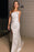 White Mermaid Evening Dress with Split