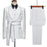 Shelton Classic White Shawl Lapel Double Breasted Jacquard Wedding Suits