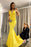 Yellow Backless Mermaid Evening Dress