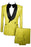 Max Newest Yellow Double Breasted Jacquard Wedding Suits With Velvet Lapel