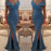 Off-the-Shoulder Mermaid Long Evening Dress