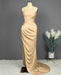 Chic Blue Charmeuse Prom Dress with Sleeveless Design and High Side Slit
