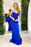 Mermaid Prom Dress Spaghetti-Straps Royal Blue