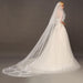 3M Two Layer Lace Edge Face Covered Wedding Veils | Bridelily - wedding veils
