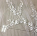 3M Two Layer Lace Edge Face Covered Wedding Veils | Bridelily - WHITE / 300cm - wedding veils