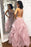 Glamorous V-Neck Tulle Prom Dress with Cascading Ruffles