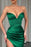 Sweetheart Mermaid Prom Dress Split in Dark Green