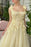 On Sale: Sleeveless Strapless Evening Dress with Daffodil Mermaid Design and Floral Accents