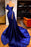 Regal Blue Mermaid Gown with Sweetheart Neckline