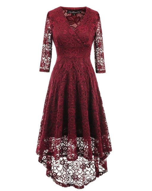 Rosegal vintage dress Red wine color dresses Party dress ideas