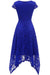 A| Bridelily Womens Floral Lace Cap Sleeve Handkerchief Hem Cocktail Party Swing Dress - lace dresses
