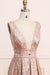 A Line Deep V Neck Long Prom with Sequins Glitter Sleeveless Evening Dress - Prom Dresses