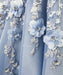 A Line Flowers Long Party Prom Dress with Appliques - Prom Dresses