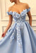 A Line Flowers Long Party Prom Dress with Appliques - Prom Dresses