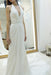 A-line Halter Chiffon Backless Court Train Beach Wedding Dress - Wedding Dresses