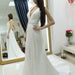 A-line Halter Chiffon Backless Court Train Beach Wedding Dress - Wedding Dresses